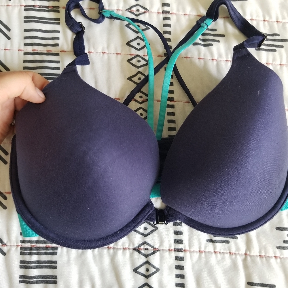 Kensie Front Closure Strappy Back Bra 32DD - Picture 2 of 7